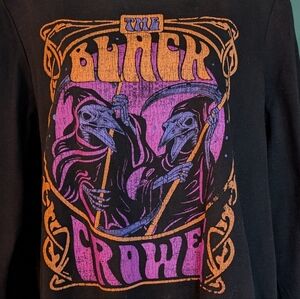 Black Crows Graphic Women's Sweater Size L In Black